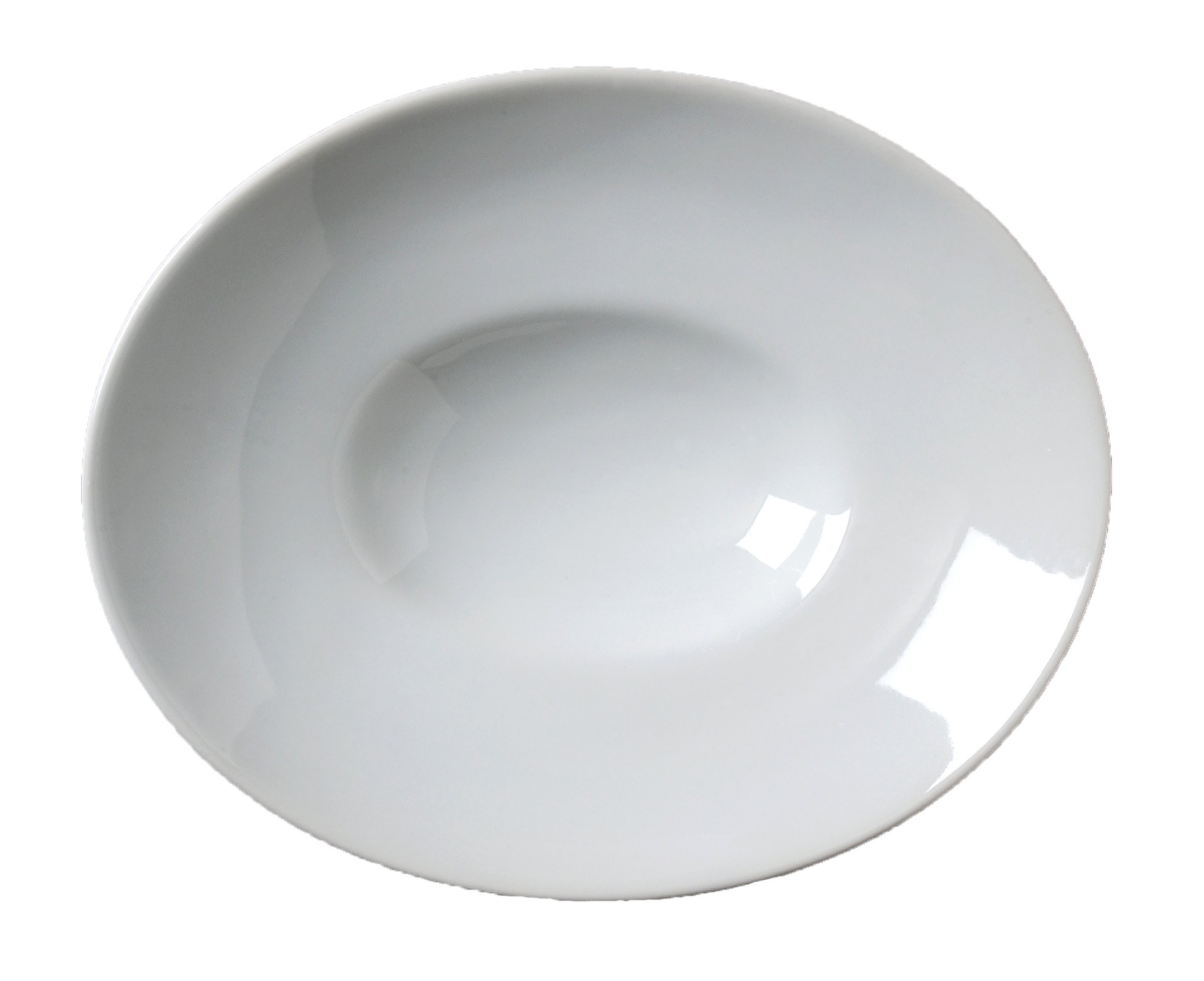 Signature Rimmed Oval Bowl (4 oz. in Well) by Vertex China – Porcelain, Porcelain White, Pack of 24, Model ARG-OB26