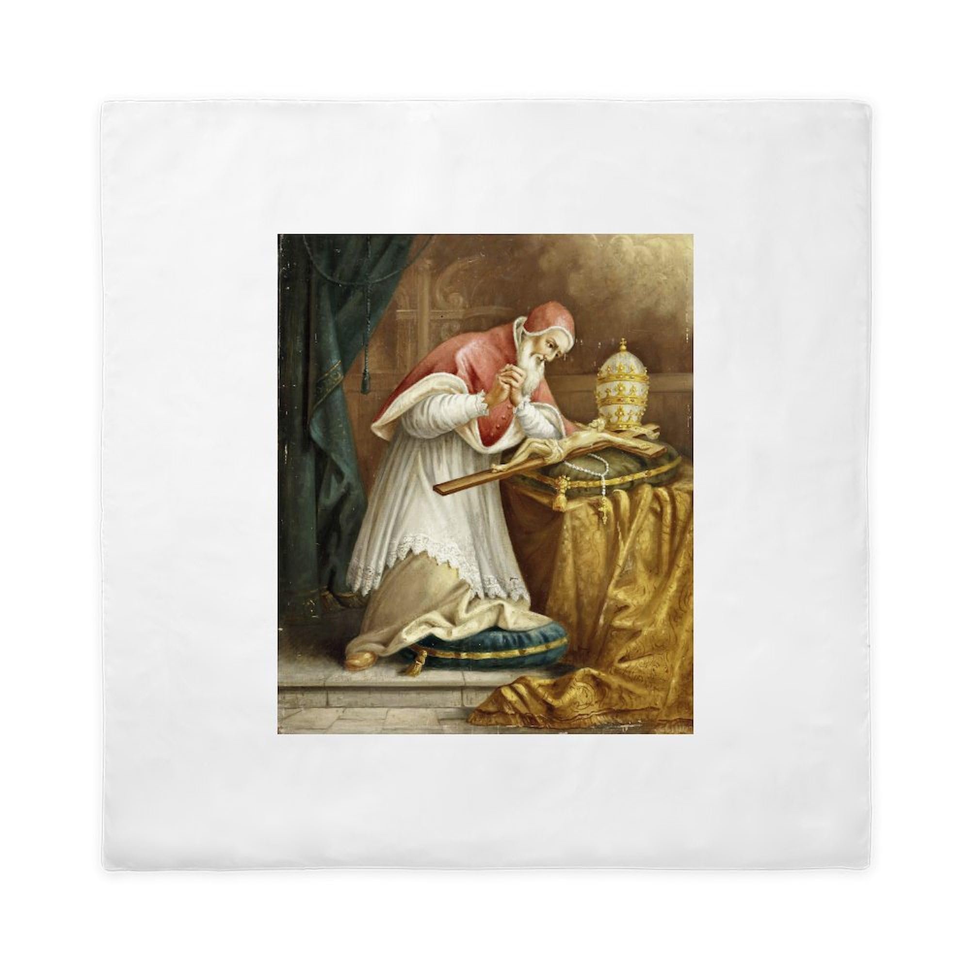 CafePress in Prayer Queen Duvet Cover, Printed Comforter Cover, Unique Bedding