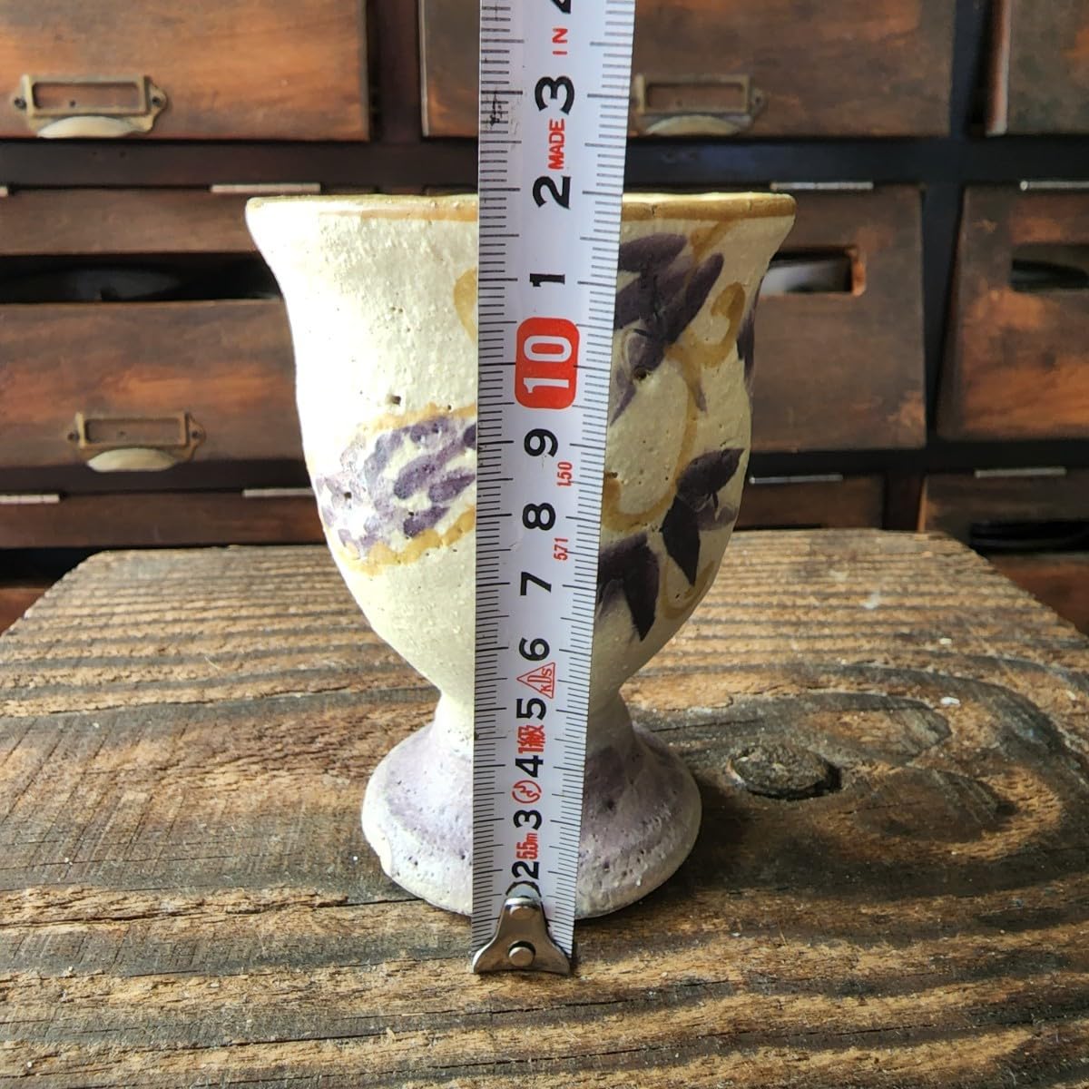 Yomitan Yachimun Toshin Kiln Goblet of Masakazu Soma