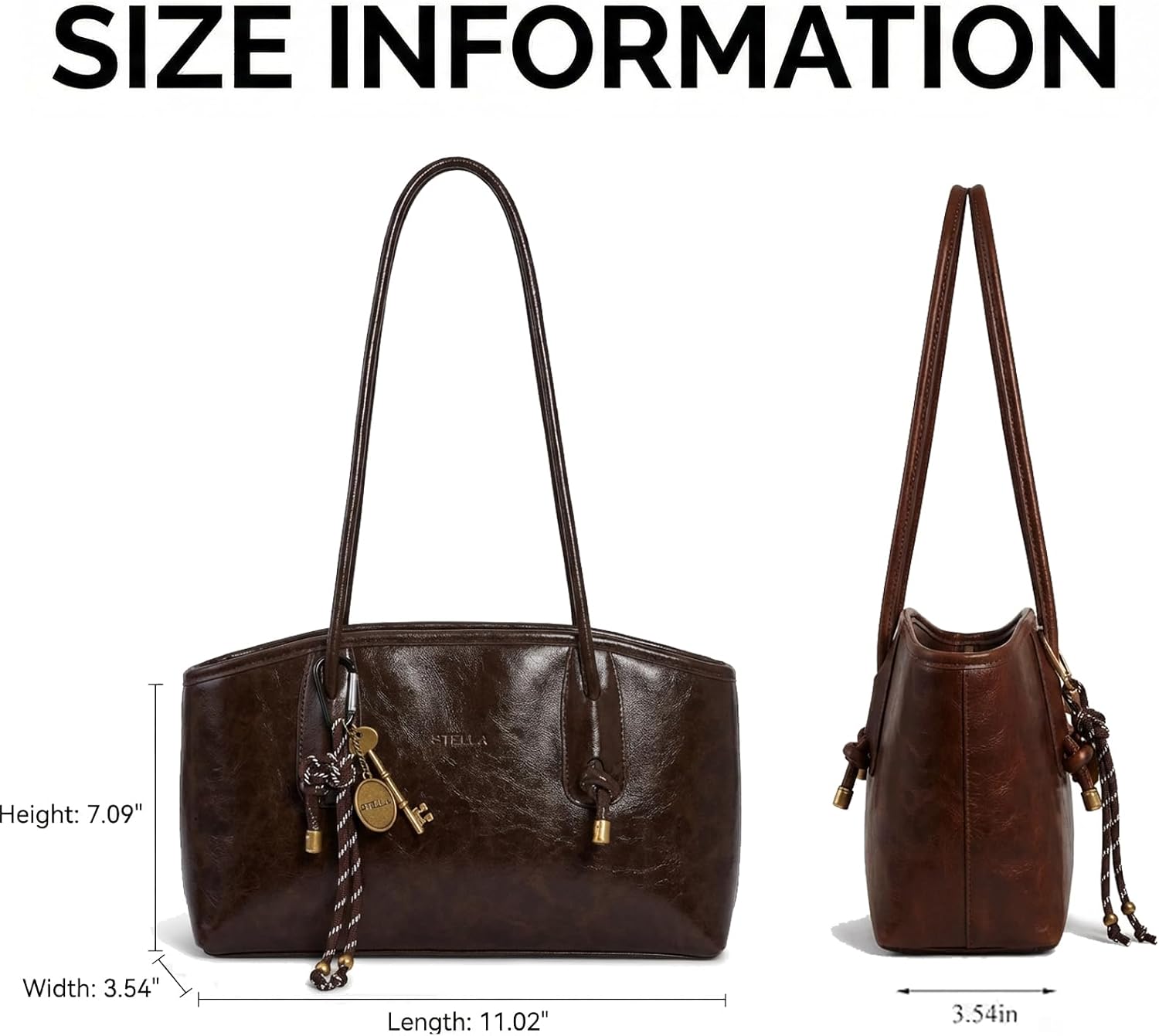 Vintage Shoulder Bag for Women,Trendy Y2K Slouchy Tote Bags Hobo Purse Bowler Bag Small Brown Fall Purse for 2025 - Image 6