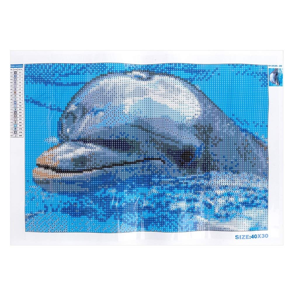 Cuadros Decorativos Pintura De Diamante 5D DIY Taladro Redondo Completo Piedras Coloridas Junto Al Mar Decoración