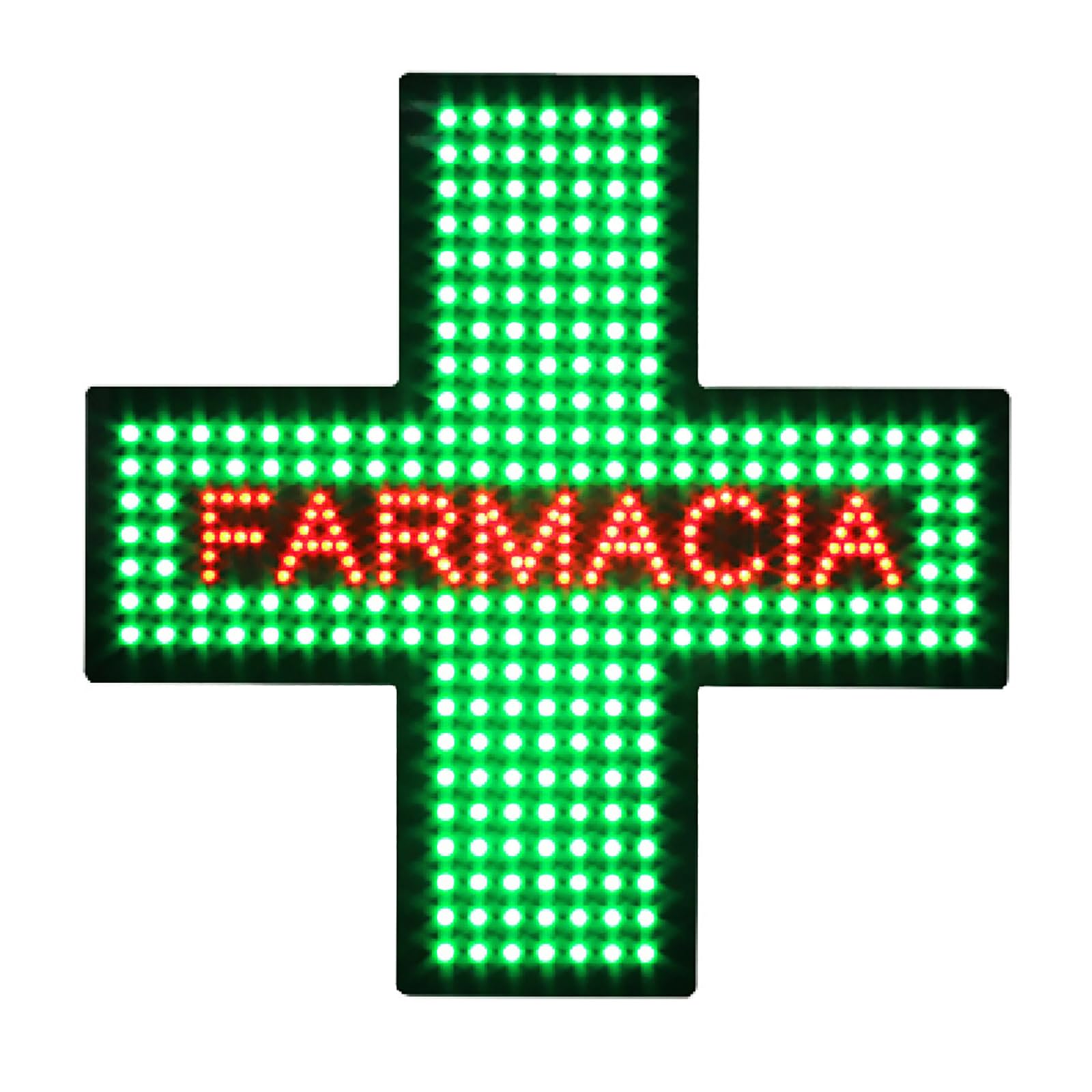 Señal De Farmacia LED Cruzada, Accesorios De Decoración De Paredes Comerciales, 3 Modos (luz Continua/Intermitente/Intermitente Total)/Verde/Ahorro De Energía, para Hoteles, Clubes