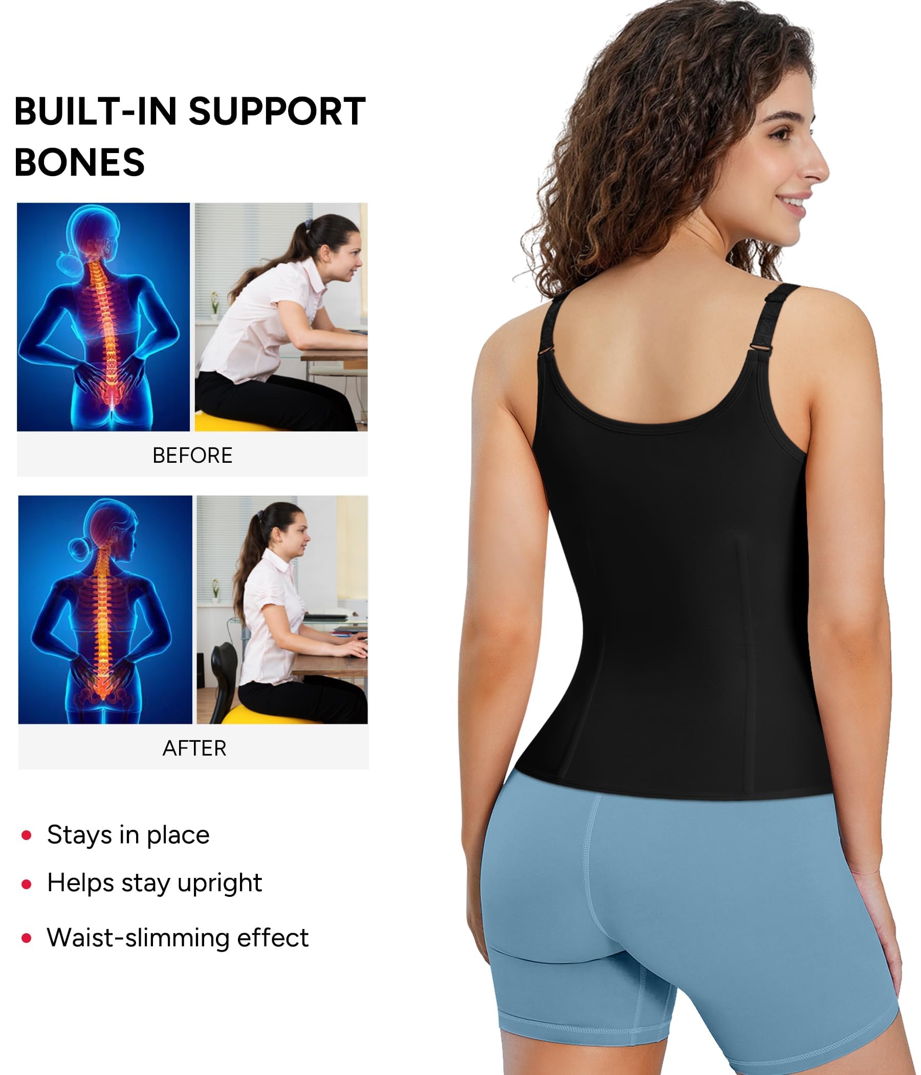 Junlan Fajas Reductoras Mujer Waist Trainer, Faja Colombiana Corsé Moldeadora Cinturón Abdomen Postparto Shapewear Body Shaper