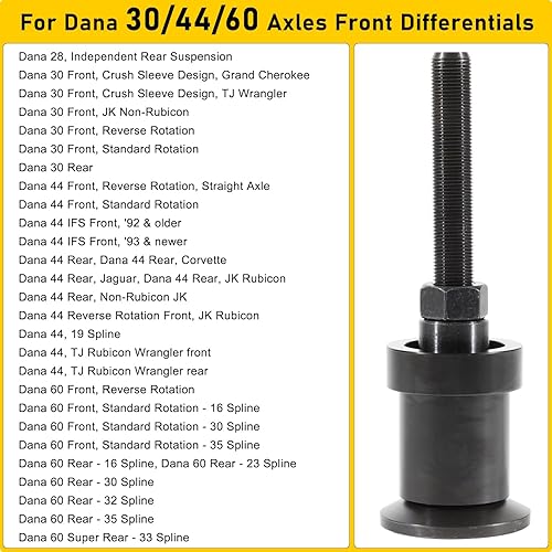 Miniatura 5 de Herramienta de instalación del sello lateral del eje interior delantero para Dana 304460 diferenciales delanteros se adapta a Jeep Wrangle, Ford,