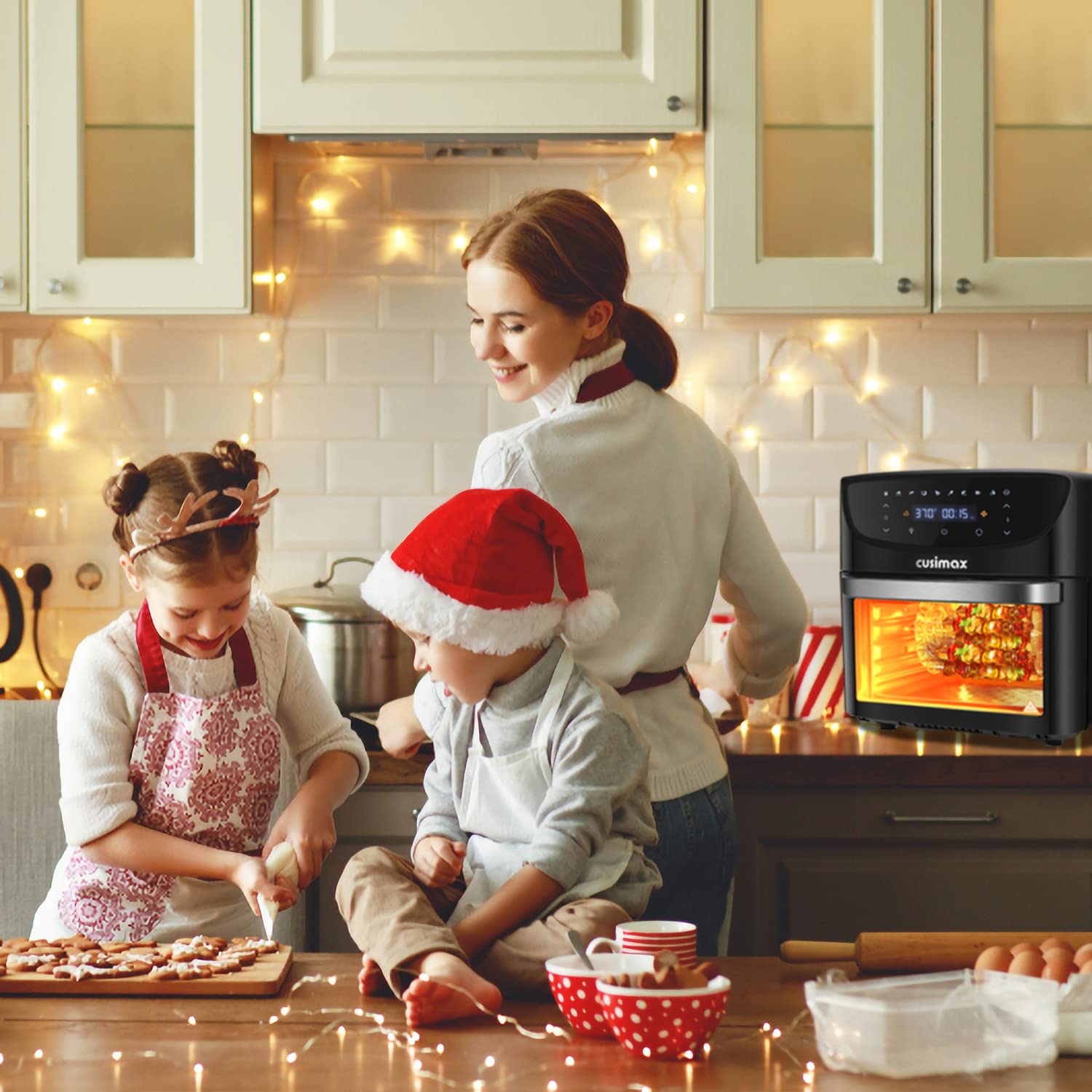 Air Fryer Oven Combo, 10in1 Air Fryer Convection Oven with Rotisserie