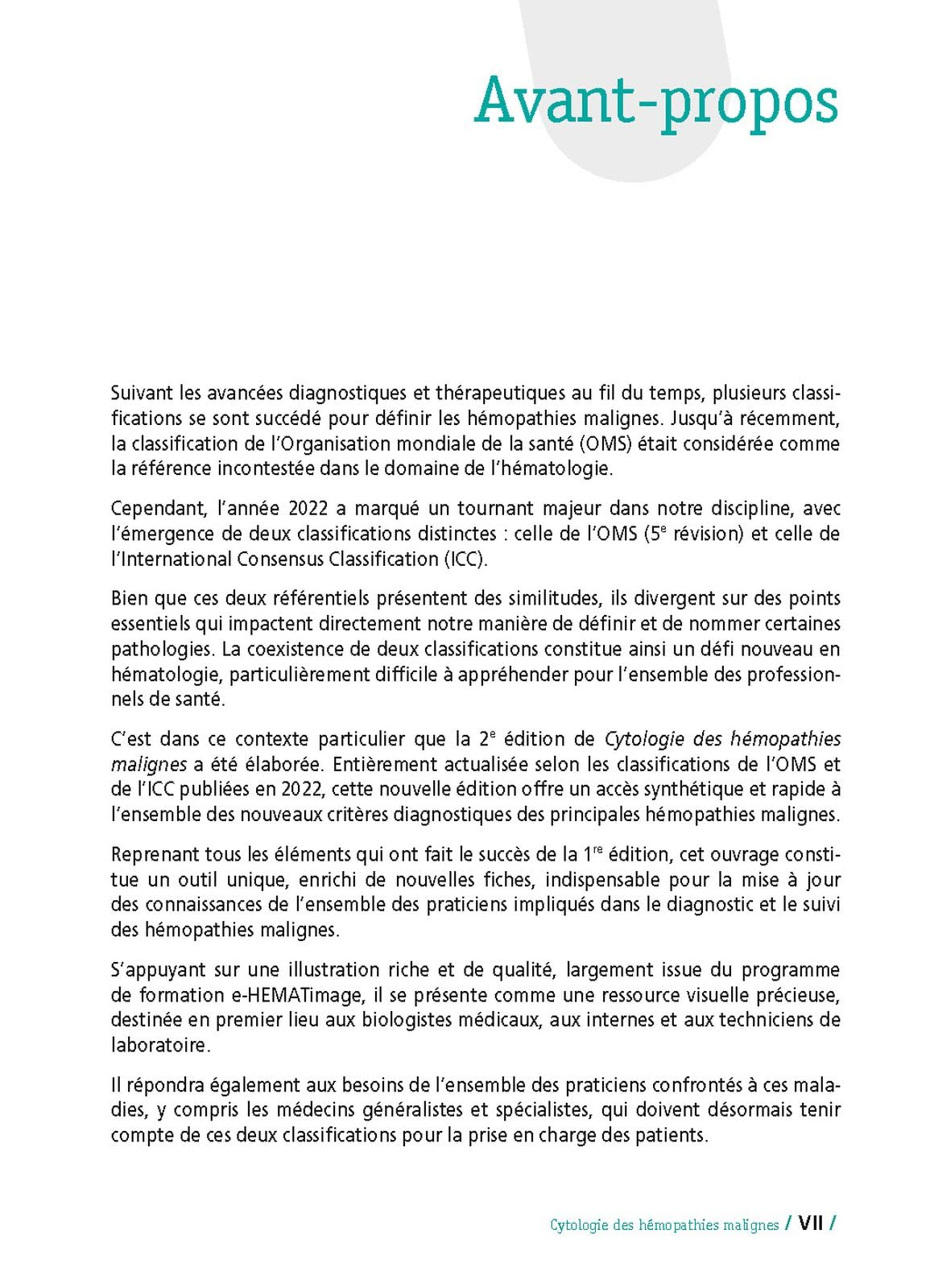 Cytologie des hémopathies malignes: Anomalies sanguines et médullaires