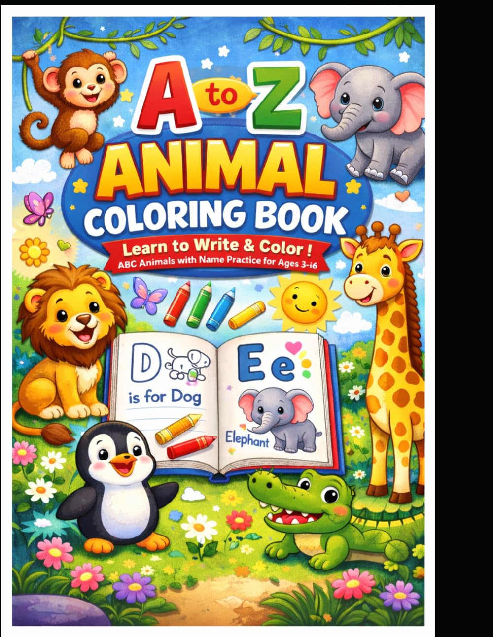 A to Z Animal Coloring Book for Kids