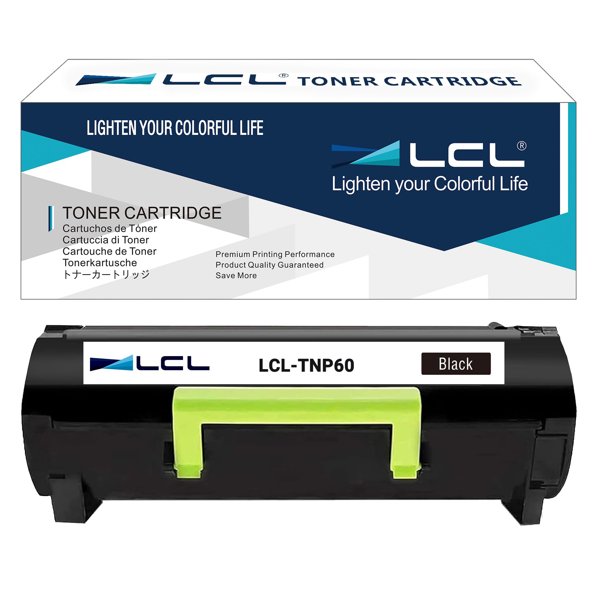 Photo 1 of LCL Compatible Toner Cartridge Replacement for Konica Minolta TNP60 TNP-60 AAE3090 15000Pages for Bizhub 3622 Printer (1-Pack Black)
