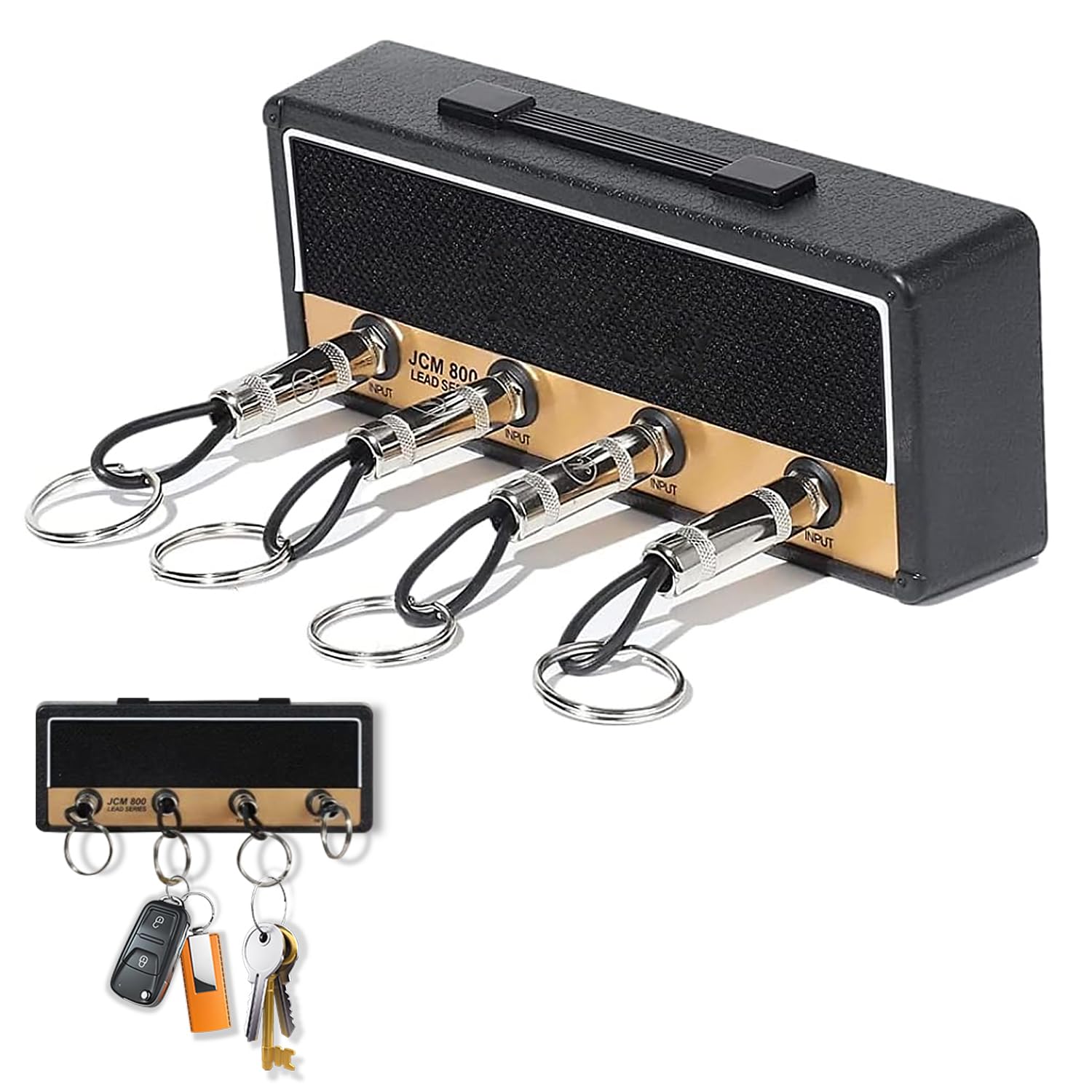 Key Holder for Wall - JCM800 Guitar Amp Key Hooks, 4 Key Hooks Wall Mounted - Unique Housewarming Gift for Music Lovers