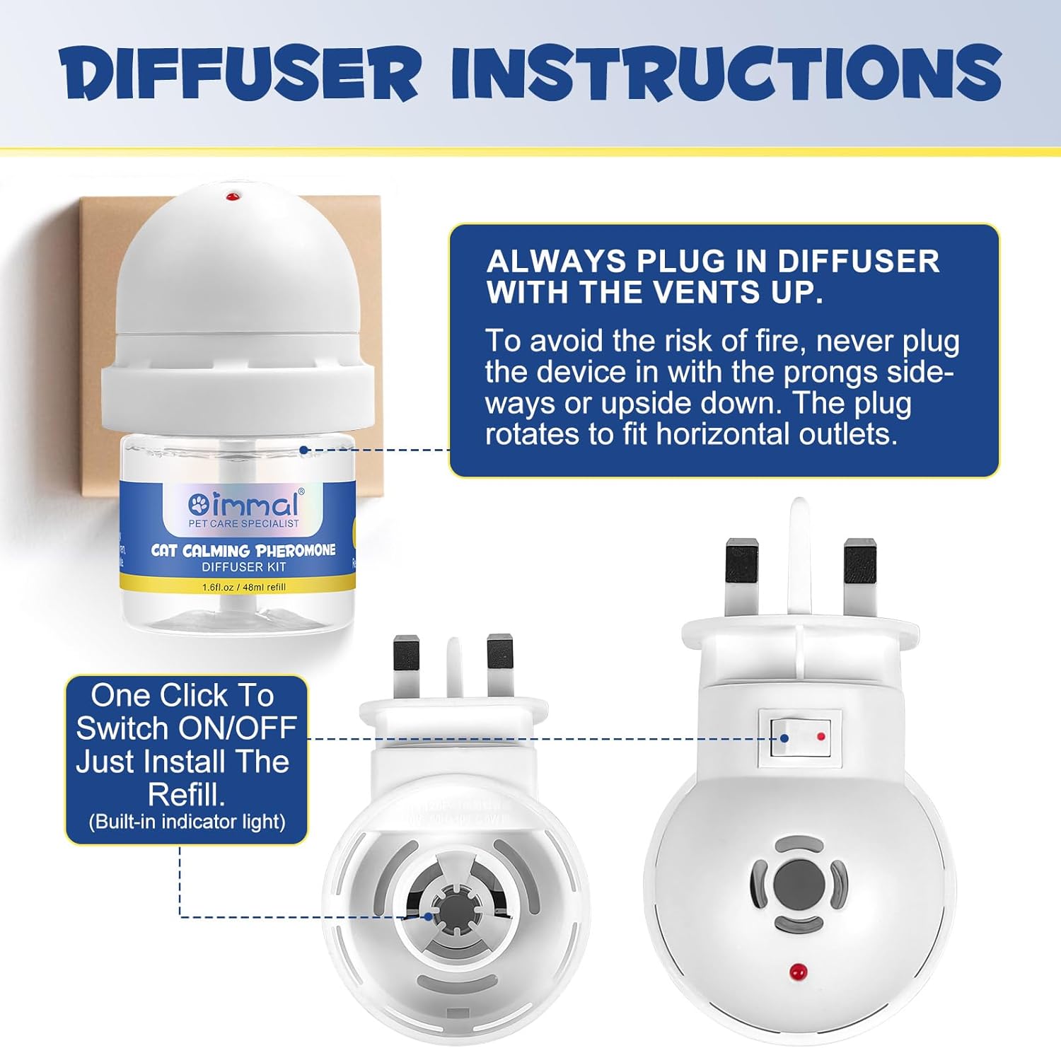 VFjVlVdG Calming Diffuser for Dogs & Cats, Pheromones Diffuser Anxiety Relief Diffuser with 30 Day Refill - Comfort, Calming and Relax Anxious Dog and Other Problematic Behaviors| 48 ml (Cats) 8