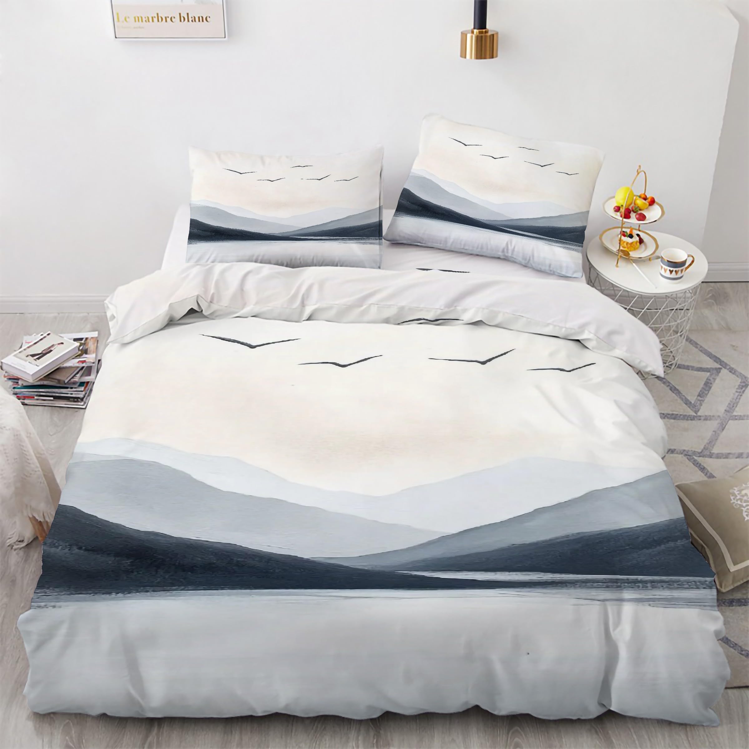 Housse de couette 90x190 paysage zippée fini les couettes qui glissent hors du lit