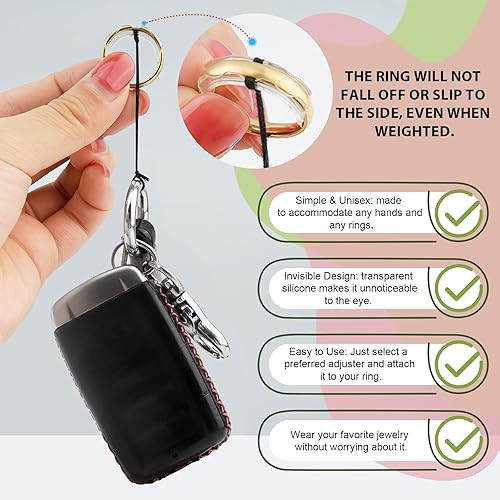 Miniatura 5 de Medidores de anillos para anillos sueltos, ajustador de tamaño de anillo invisible, protectores de anillo para anillos sueltos que se ajustan a la