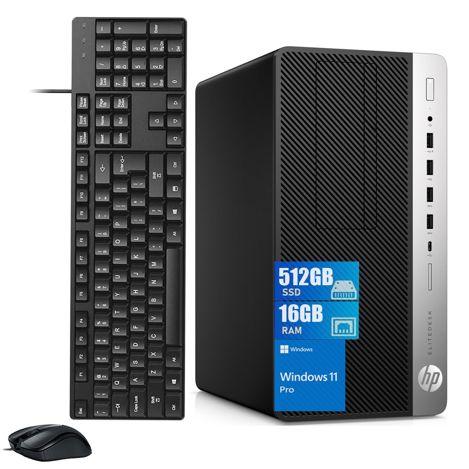 HP EliteDesk 705G4 MT Computadora de Escritorio, Mini Tower PC 
