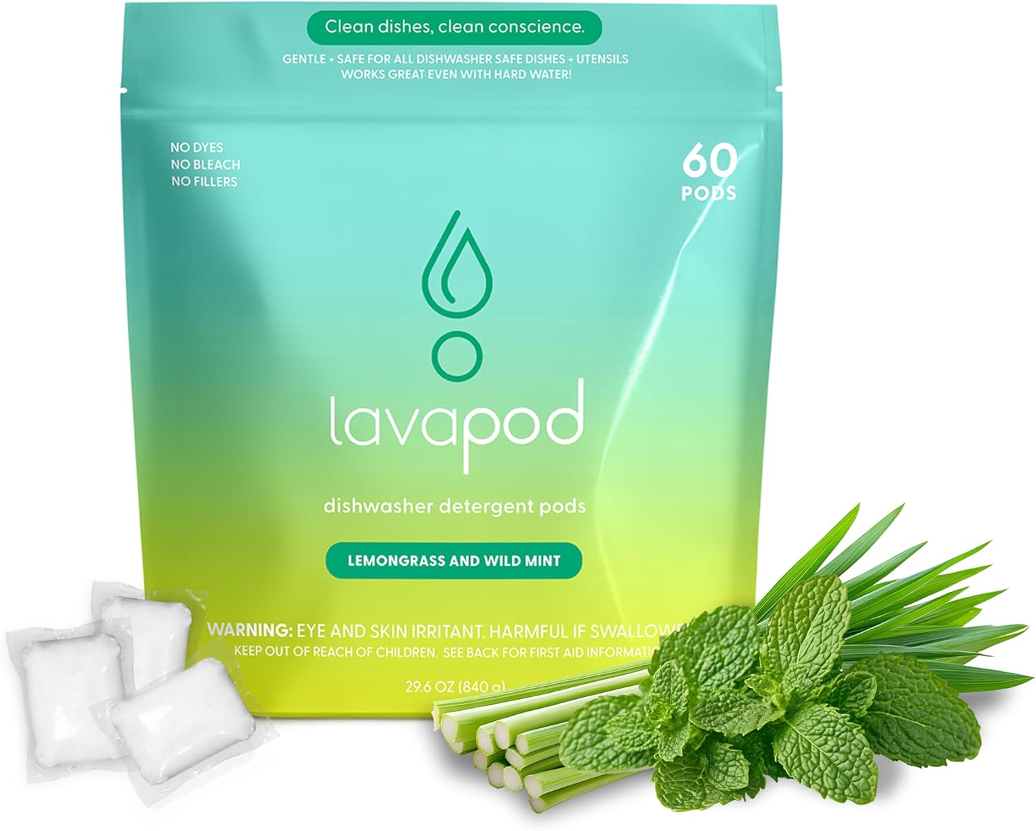 Natural Dishwasher Pods | Plant-Based Enzyme Dishwasher Detergent