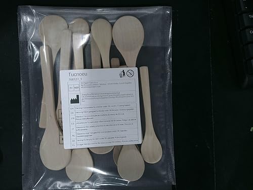 Miniatura 8 de Juego de 12 cucharas de madera, cucharas pequeñas de madera de haya de primera calidad en 3 tamaños (5, 6, 6.7 pulgadas) para cocinar, comer y servir