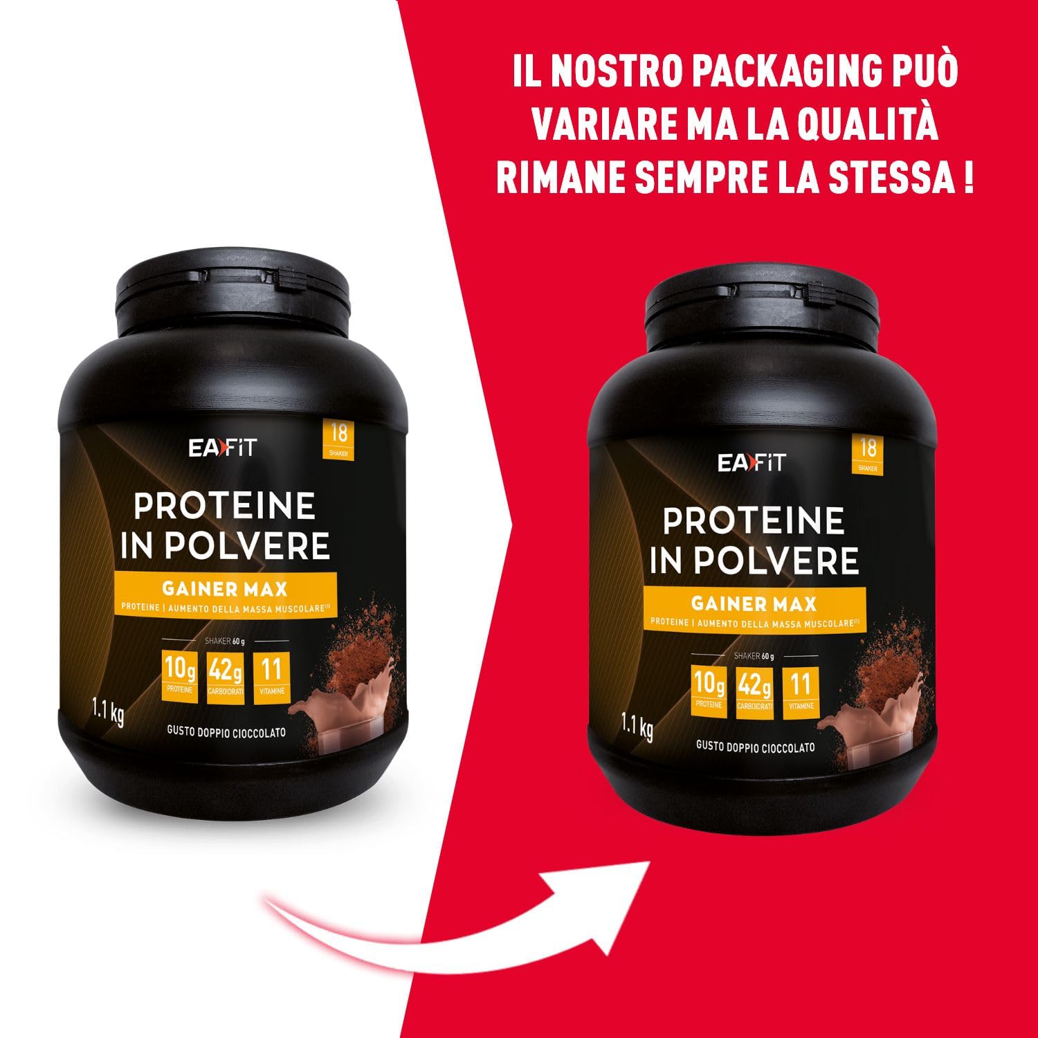EAFIT Gainer Max Double Chocolat 1,1kg