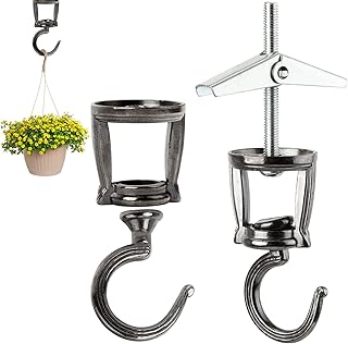 Foxwake Ceiling Swag Hooks for Hanging Plants 10set, Heavy Duty Swivel Hook with Toggle Wing, Swag Anchors for Lamp Light Basket Pot Holiday Decorations Vegetables Fruit Chandelier