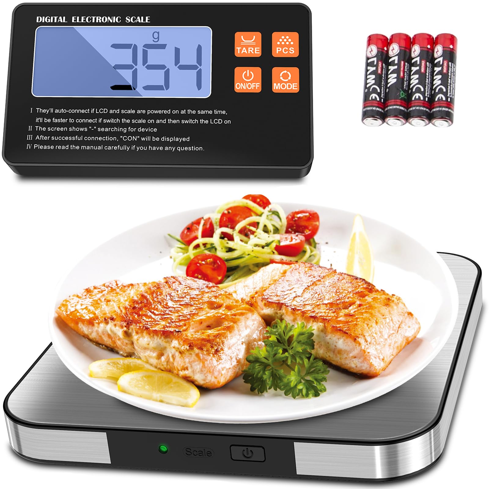 Keukenweegschaal, digitaal, gram en oz, voor koken, bakken, diëten en