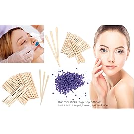 Mibly 1000 Pcs Wooden Wax Sticks - Eyebrow, Lip, Nose Small Waxing Applicator Sticks for Hair Removal and Smooth Skin - Spa and Home Usage