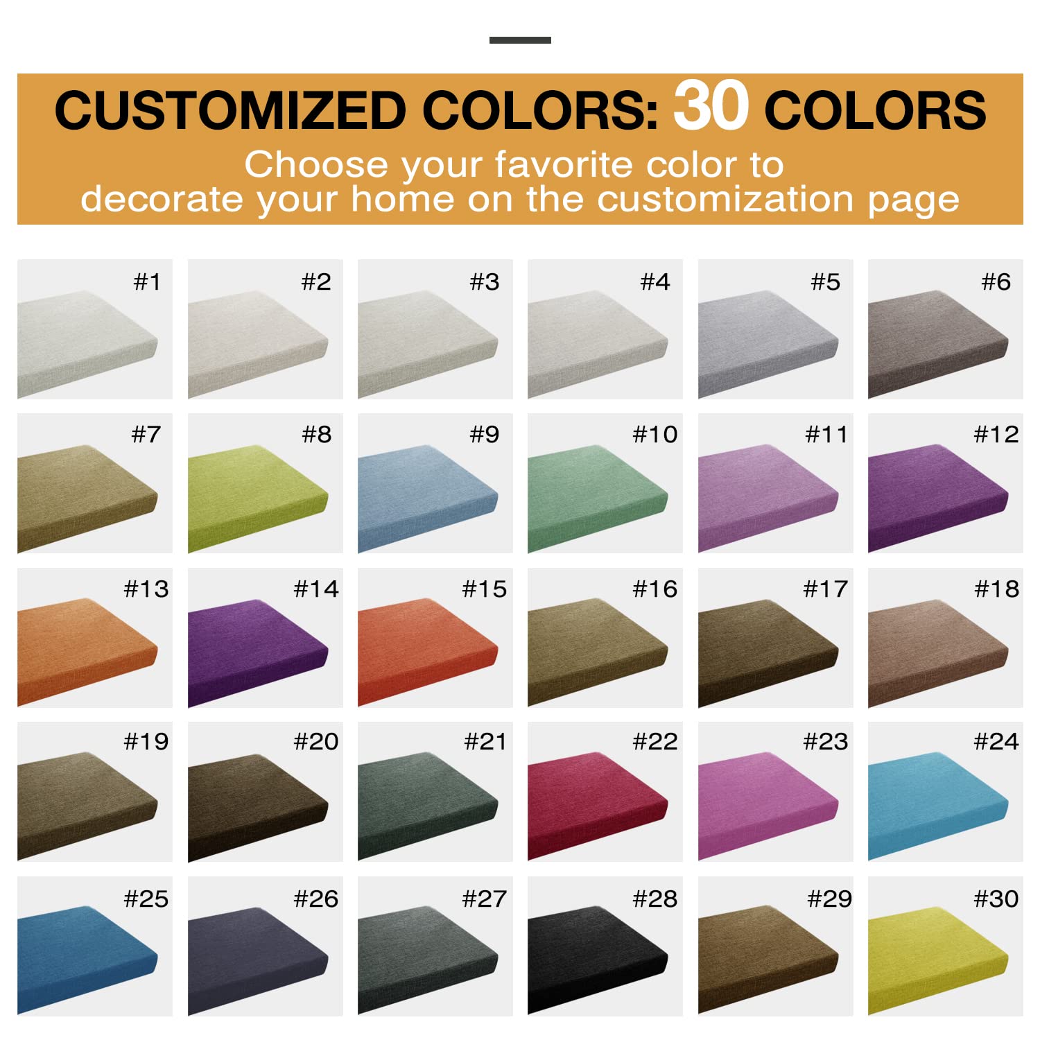 Cuscino in schiuma ad alta densità per alleviare la malattia, 30 colori, spessore 3/5/8 cm, lavabile, 120 x 45 x 5 cm, per tavolo e sediaComfort e supporto
