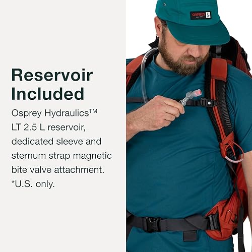 Miniatura 3 de Osprey Manta 24L Mochila de senderismo para hombre con depósito hidráulico, color negro