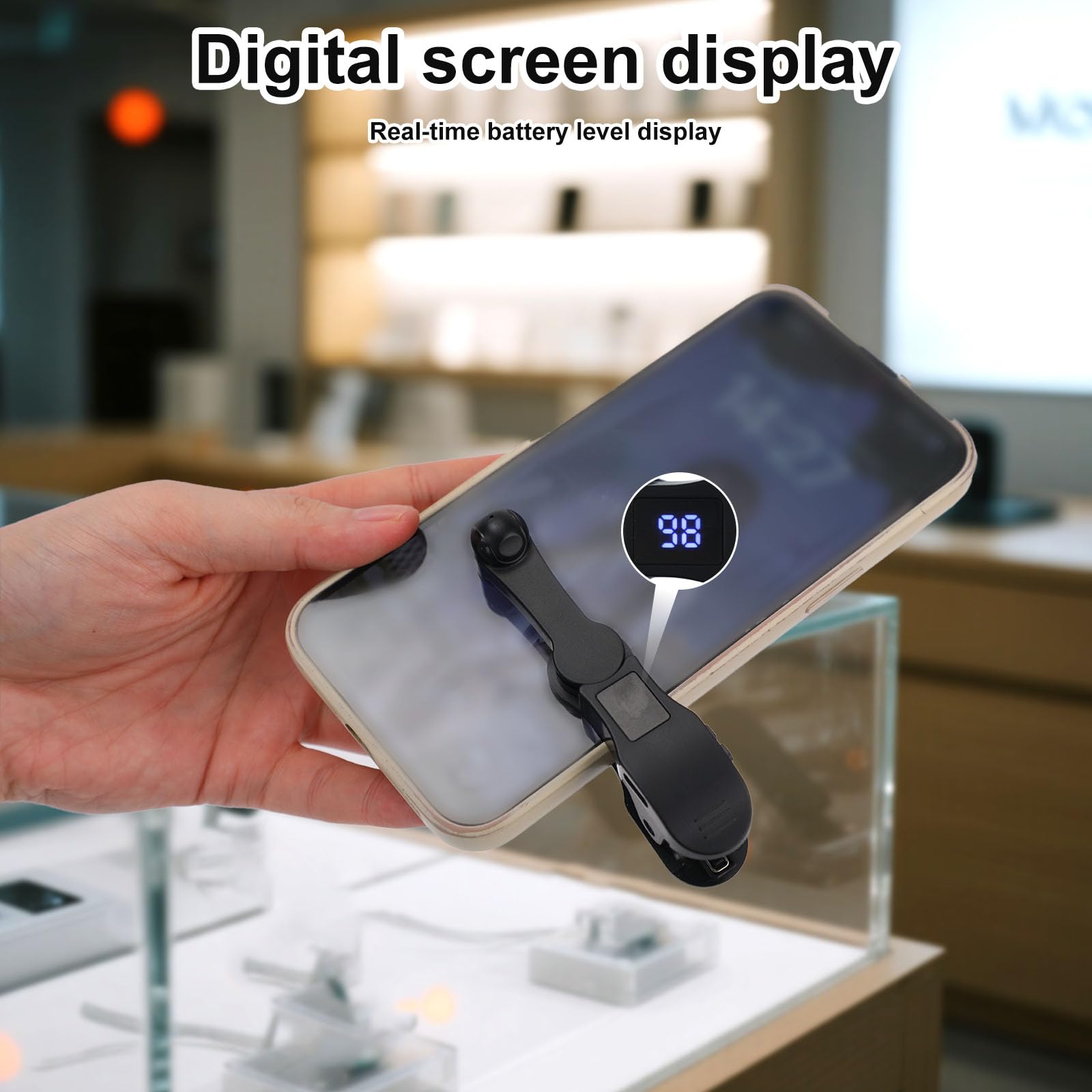 Auto Clicker per Smartphone, Tapper Schermo Telefono a velocità Regolabile con Cavo Dati Dispositivo Auto Tapping 180° Ruotabile per iOS Android Tablet Trasmissione Live Offerta Lampo (Nero)