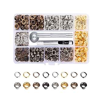 Amazon.co.jp: YFFSFDC レザークラフト 工具 ハトメキット 4種色