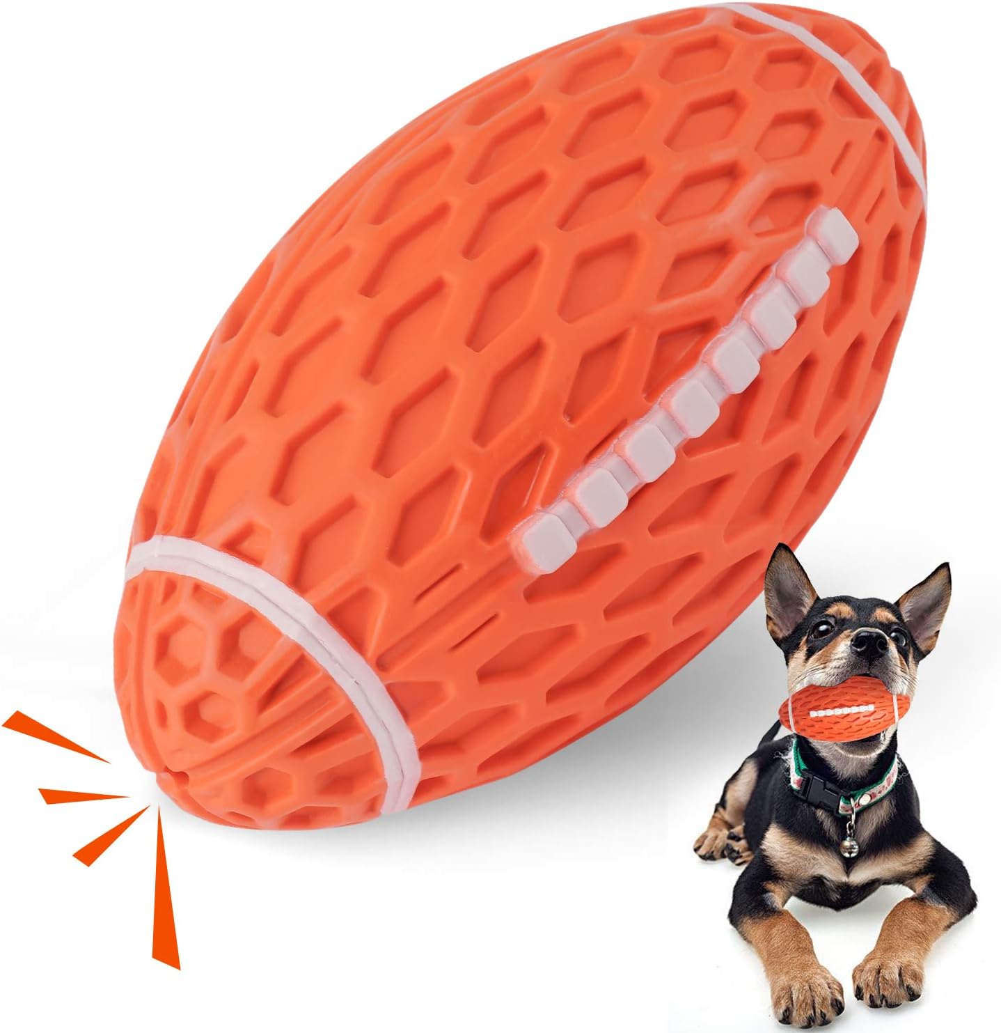 Dog Squeaky Toy Ball Interactive Dog Toys for Aggressive Chewers