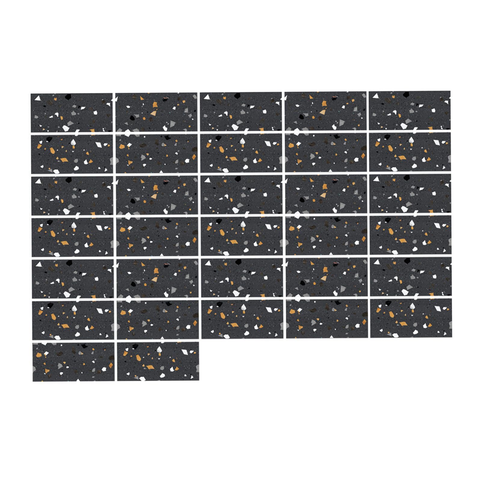 Piastrelle adesive effetto marmo, 15 x 30 cm, pellicola autoadesiva in PVC per bagno e cucina, mosaico, paraschizzi, per mobili, mobili, sala da pranzo, confezione da 32