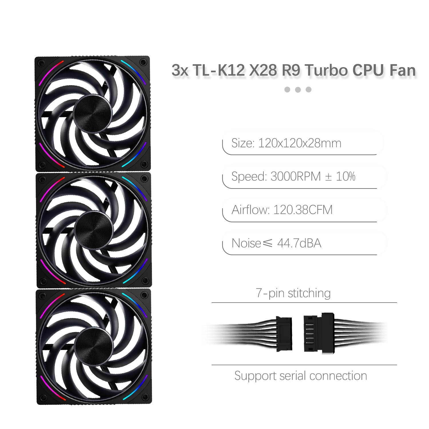 TR Thermalright Wonder Vision 360 Turbo ARGB Black Liquid CPU Cooler, schermo curvo 3D da 6,67" con risoluzione magnetica 2400 x 1080, 360 mm Aio, per AM5, LGA1851/1700