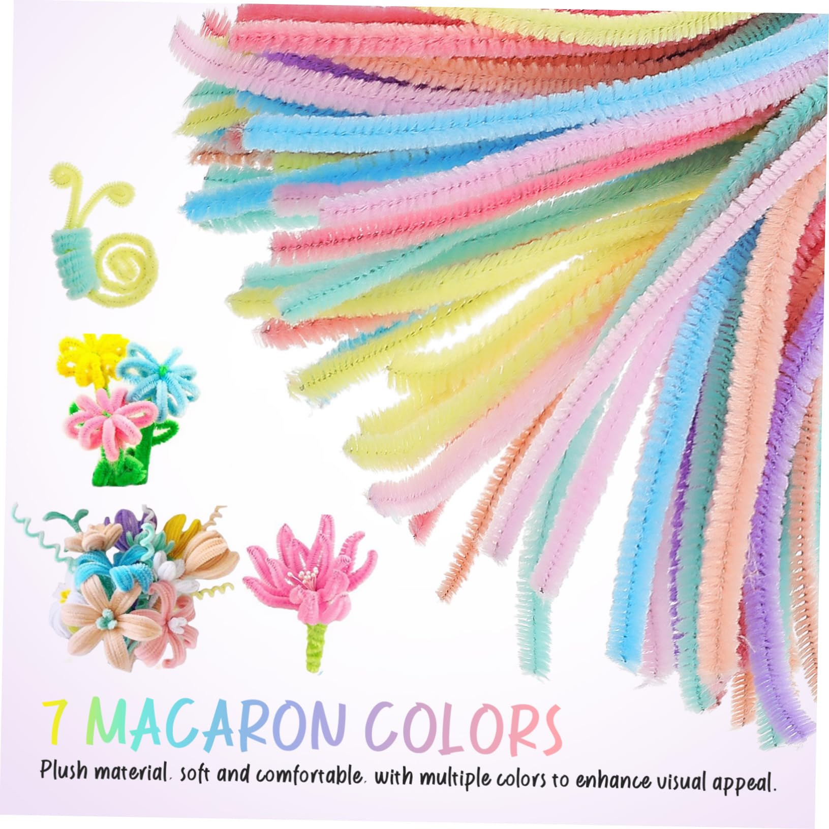 Gadpiparty 5 Set Pipe A Bastoncino Intrecciate Scovolini Scovolini Lunghi Per Artigianato Scovolini Arcobaleno Color Beige Scovolini Spessi Per Artigianato Scovolini 300 pezzi * 5