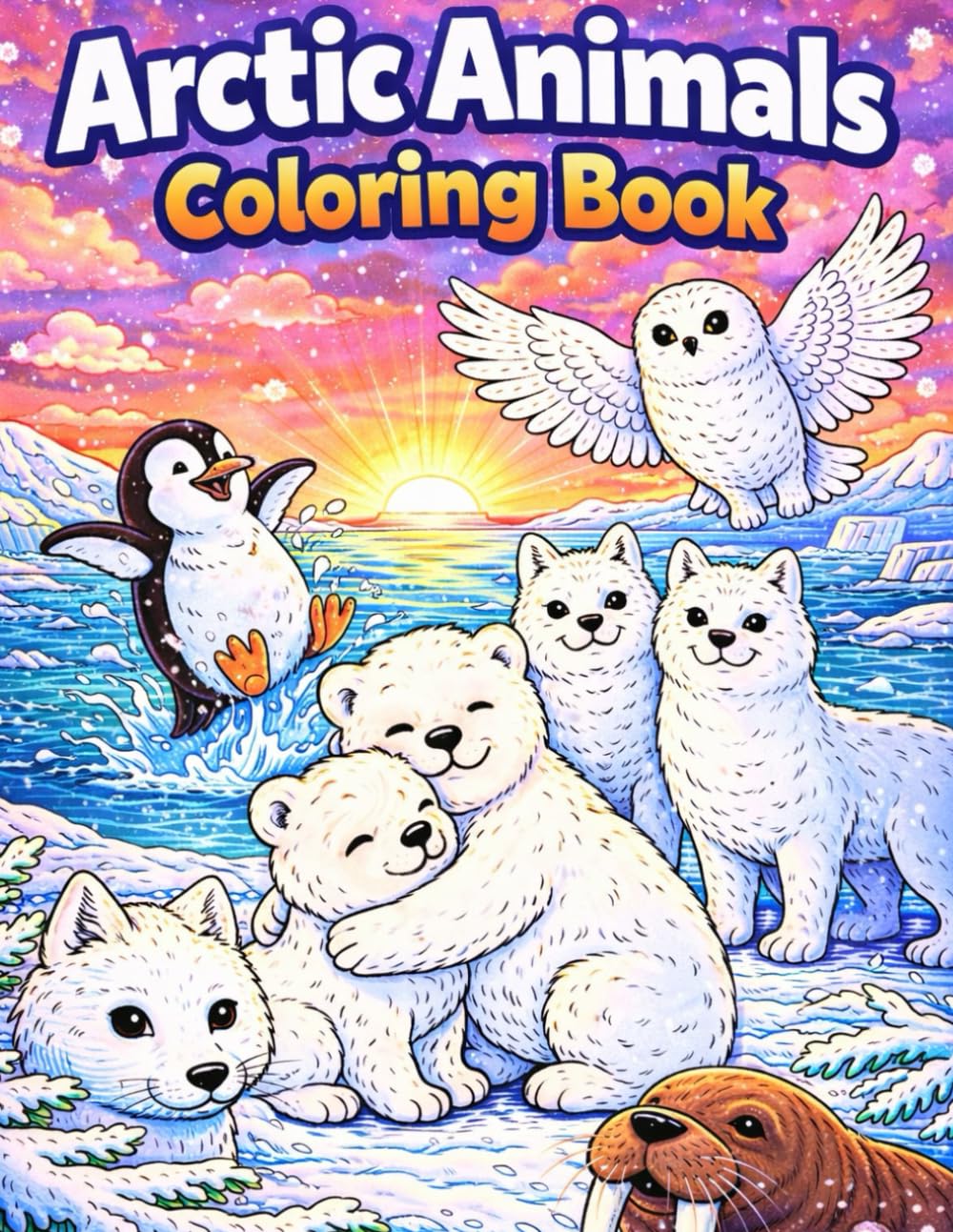 Arctic Animals Coloring Book: Fun and Educational Polar Animal Coloring Pages for Kids Ages 4–8