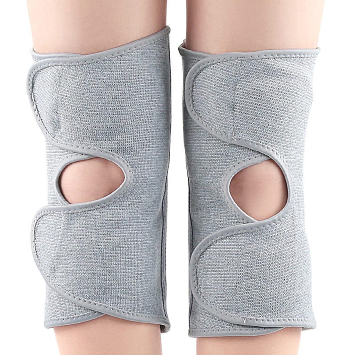 Toyvian Genouillère pour Protection en Laine Épaisse et Latex Chaude D'hiver Manchon de Jambe Confortable et Conservation Chaleur Pendant le Sport