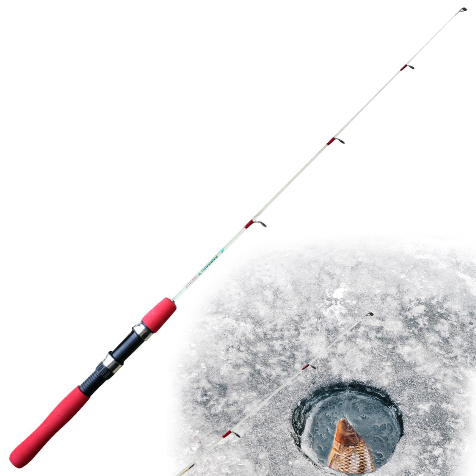 Caña de Pescar en Hielo,caña de Pescar | Equipo de Pesca en Hielo | Caña de Pescar en Hielo enchufable ultracorta con Equipo de Pesca en Hielo con Mango EVA Antideslizante