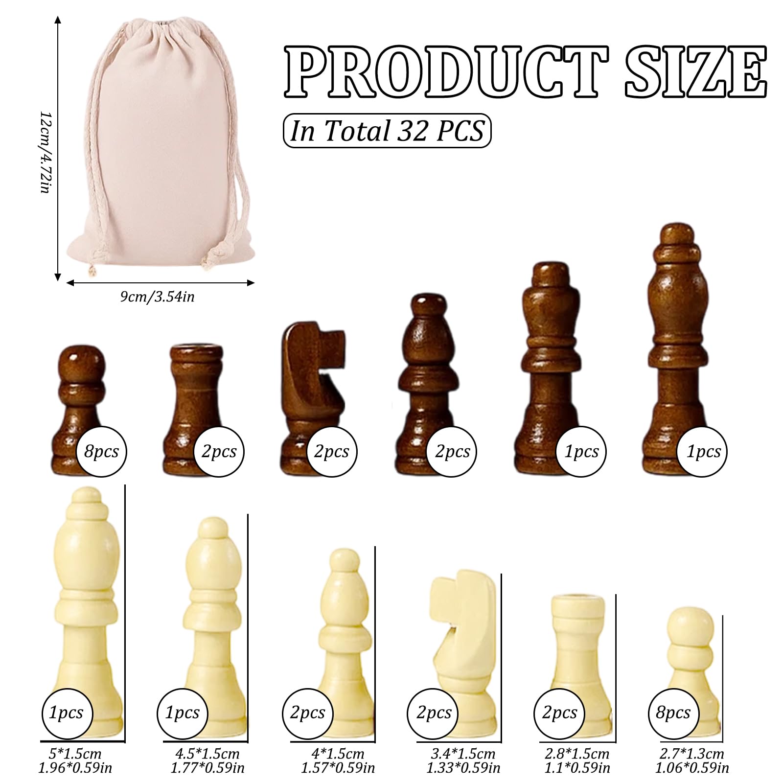 32 PCS Chess Pieces - Image 2