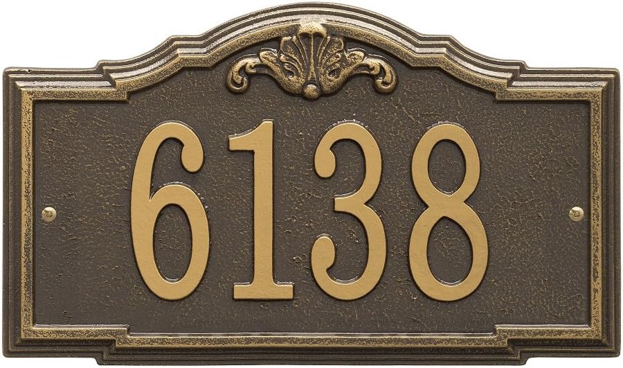 Custom Gatewood Standard Wall Aluminum Address Plaque 14.25"W x 8.5"H (1 Line)