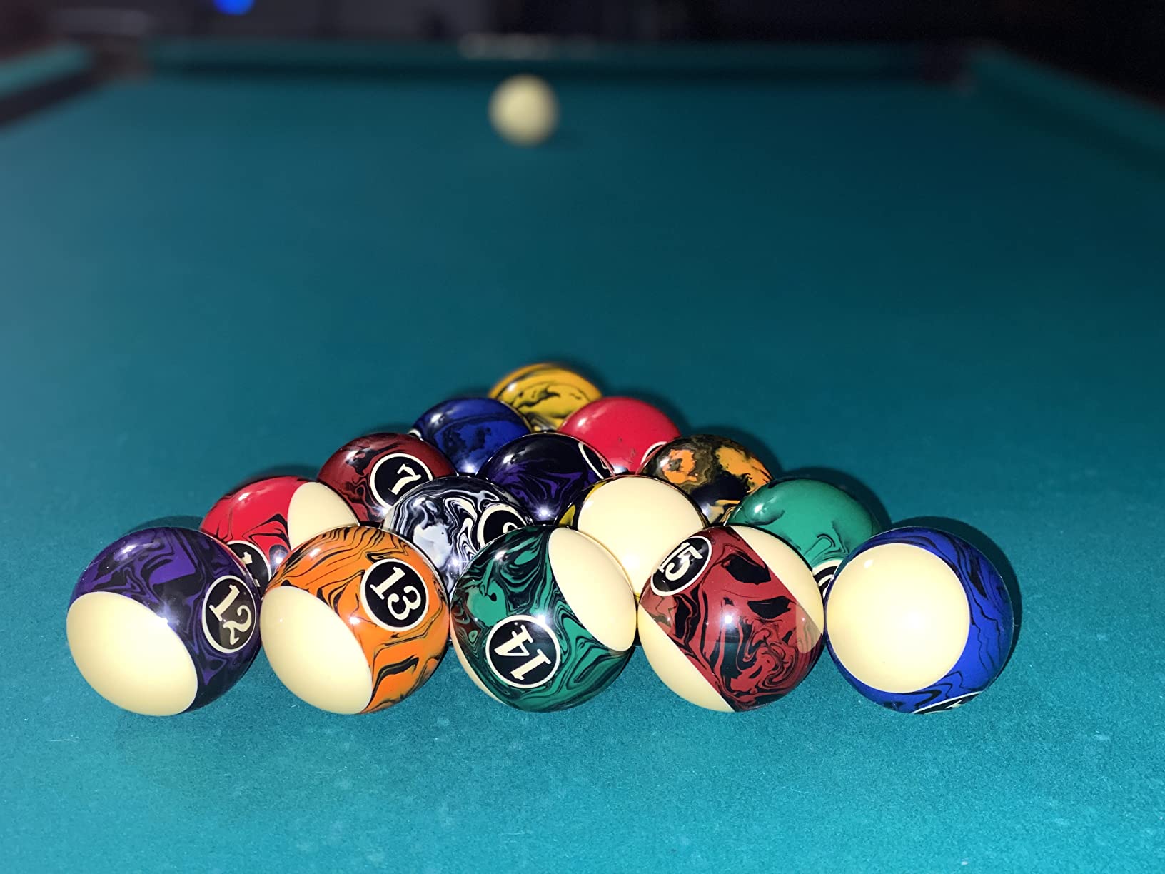11/mo Finance Blackfox Pool Balls, Marble Style, Billiard Balls
