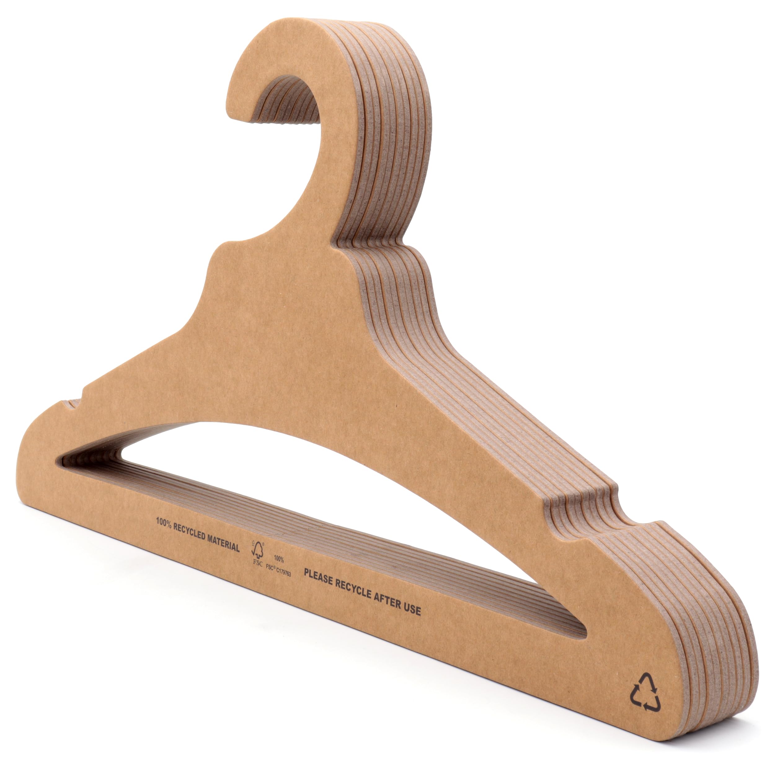 The Hanger Store 30 Paper Fibreboard Suit Hangers With A Bar, Eco Friendly And Recyclable