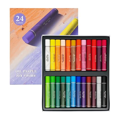 Oil Pastels Set, Soft Round Oil Pastel Crayons for Students