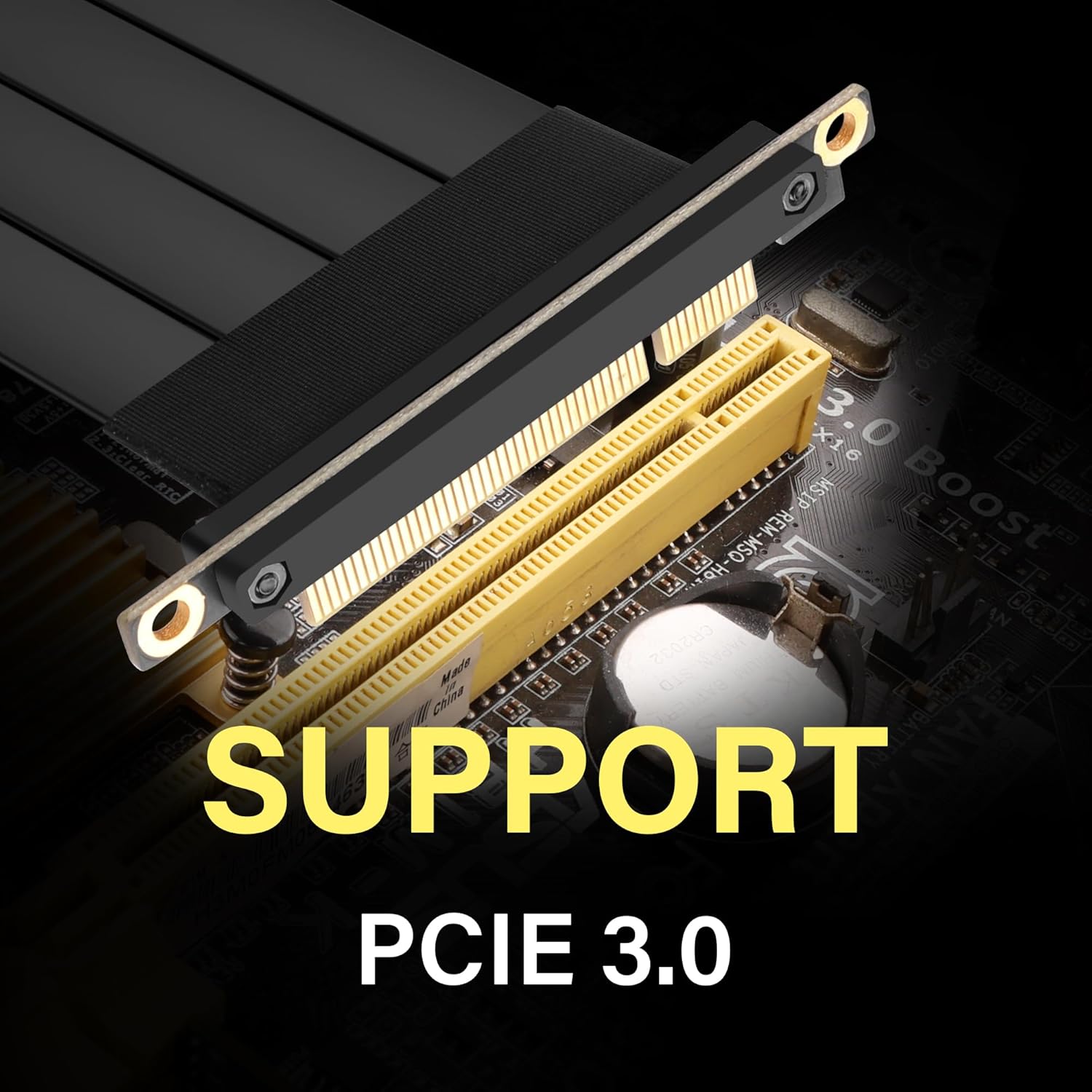 SinLoon PCIe 3.0 X8 Extension Cable PCI-E 8X Male to Female Riser Cable 25CM (90 Degree M/F)