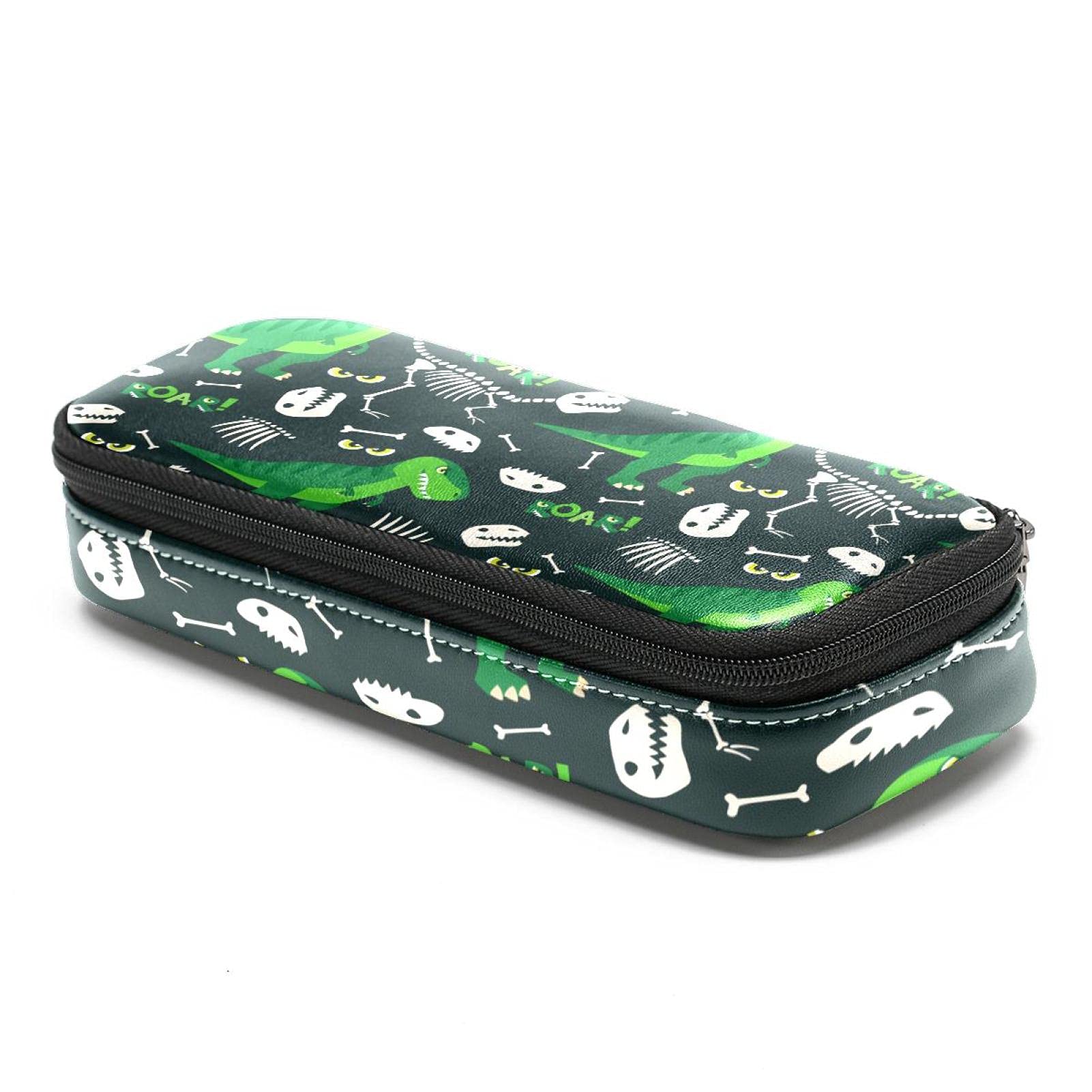 Astuccio Portapenne Per Bambini Con Dinosauro - Trasparente, Impermeabile, Grande Capacità 23x8x4 Cm - Regalo Scuola - 4