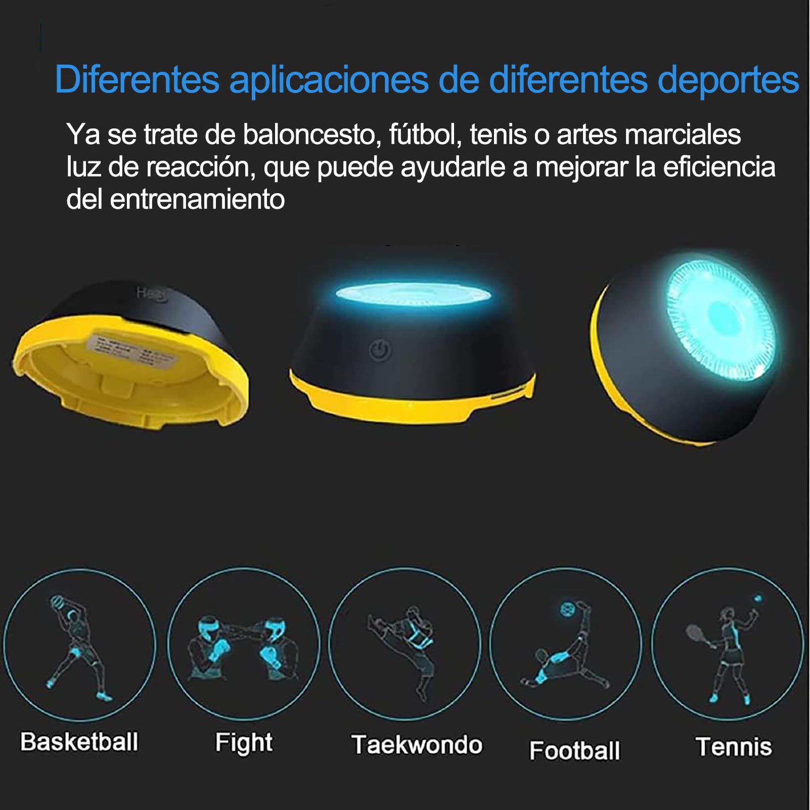 Luz De Entrenamiento De Reacción,Reaction Training Light, Apto para Baloncesto, Fútbol, Boxeo, Etc, para Mejorar el Tiempo de Reacción, el Estado Físico, la Velocidad y la Agilidad