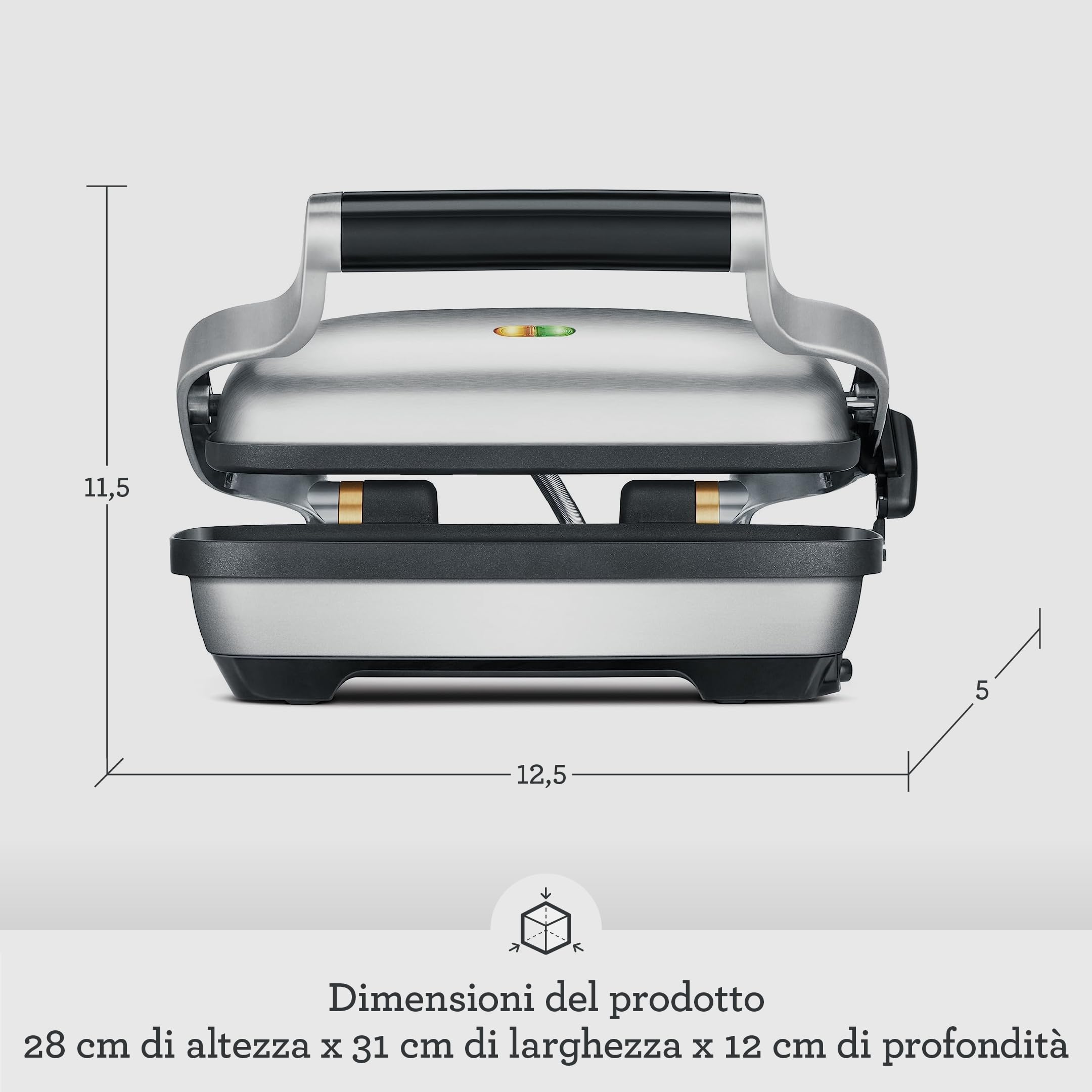 Sage - The Perfect Press - Tostapane per Panini - Acciaio Inox Spazzolato
