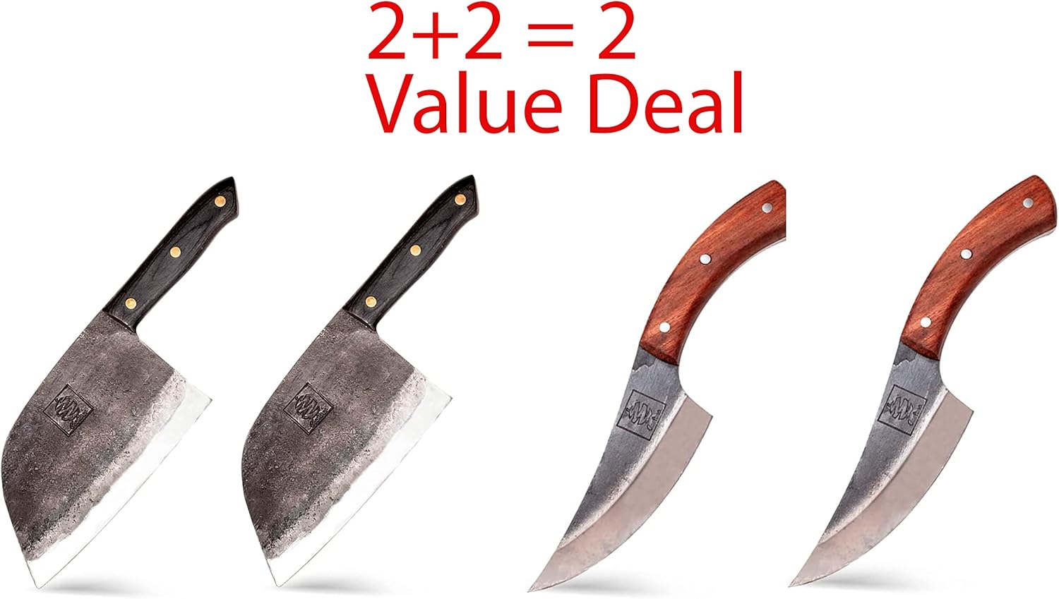 COOLINA Knife Set for Meat Cutting & Vegetable Carbon