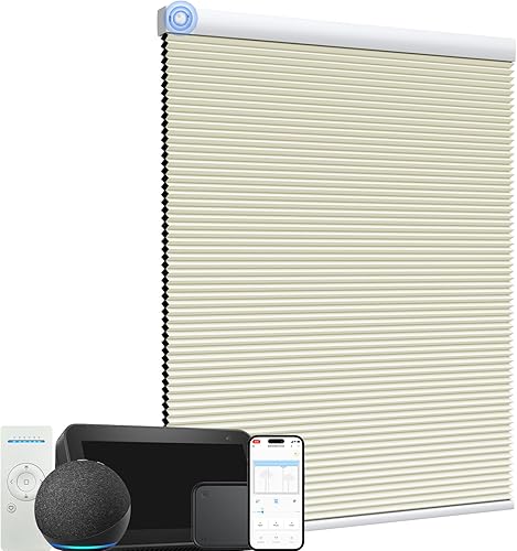 Vista 37 de MYshade Persianas Opacas Celulares Inalámbricas de 1.5 Pulgadas, Persianas Impermeables con Aislamiento Térmico y Reducción de Ruido, Tratamientos