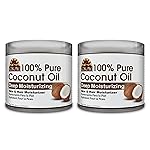 Okay 100% Pure Coconut Oil for Hair & Skin - Coconut Oil for Women & Men, Perfect for Body & Face, Natural Massage Oil & Moisturizer - 6 Fl Oz Jar (Pack of 2)