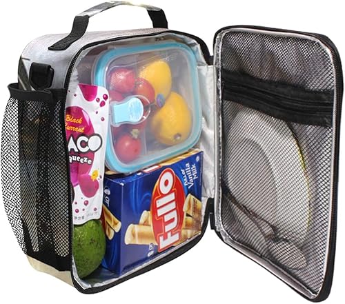Miniatura 4 de AUUXVA Bolsa de almuerzo  Tren de vapor, lona, 10.5 pulgadas de alto x 3.5 pulgadas de ancho x 9.5 pulgadas de largo, para 3 años en adelante