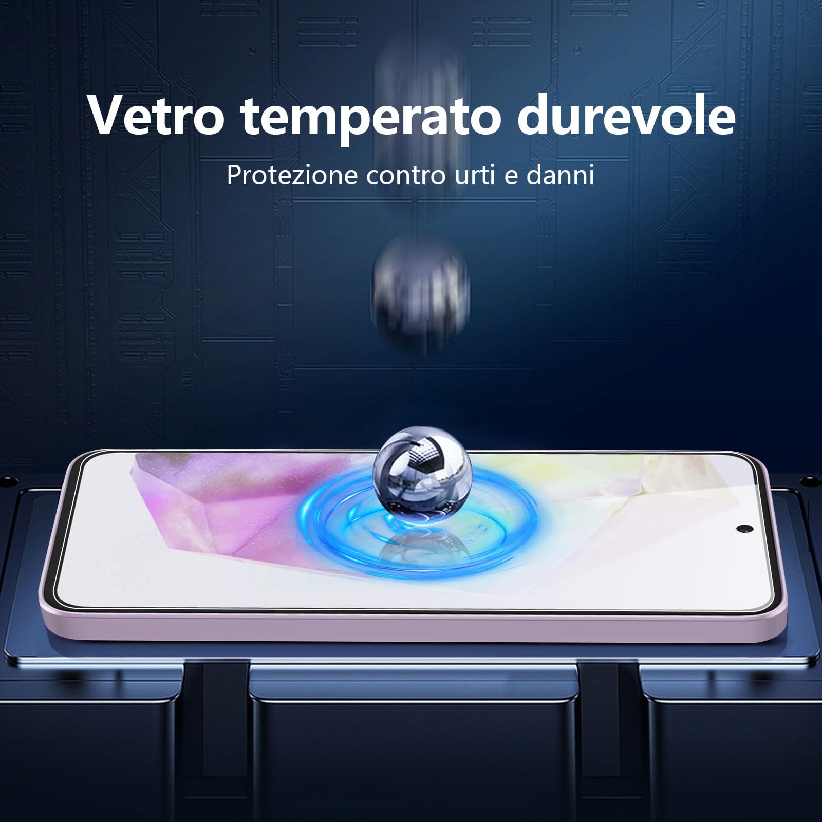 NEW'C 3 Pezzi, Vetro Temperato per Samsung Galaxy A56 5G / A36 5G, Pellicola Prottetiva Anti Graffio, Anti-Impronte, Senza Bolle, Durezza 9H, 0,33mm Ultra Trasparente, Ultra Resistente