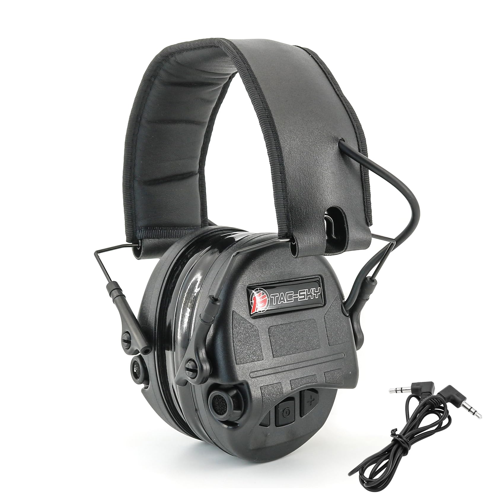 Auriculares tácticos con reducción de ruido, protección auditiva, almohadillas de silicona para captación de sonido NRR 23dB para disparar pistola de rango