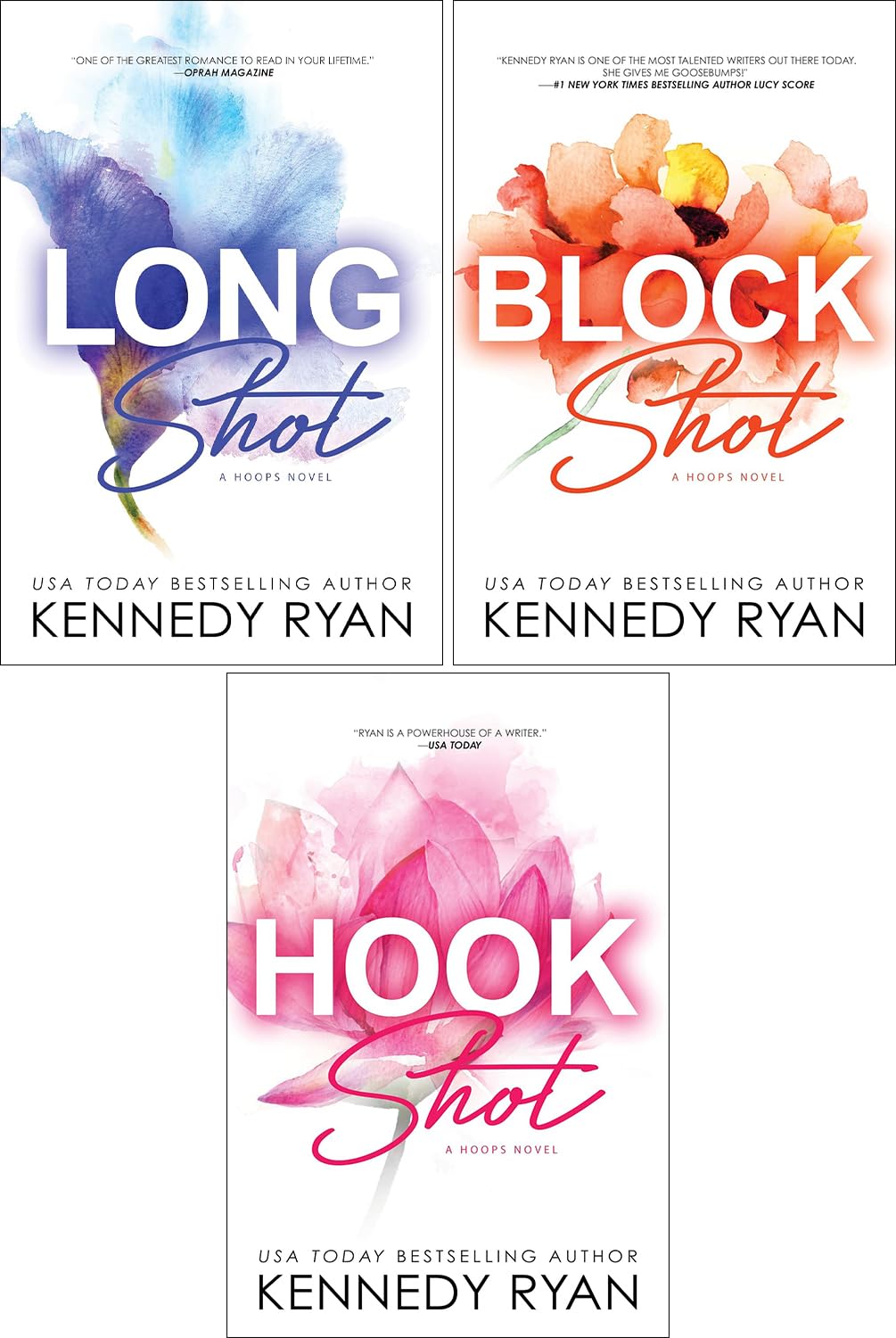 HOOPS 3 book series. Long Shot, Block Shot, Hook Shot